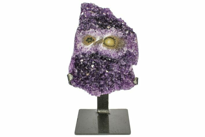 Amethyst Geode on Metal Stand - Great Color #104576